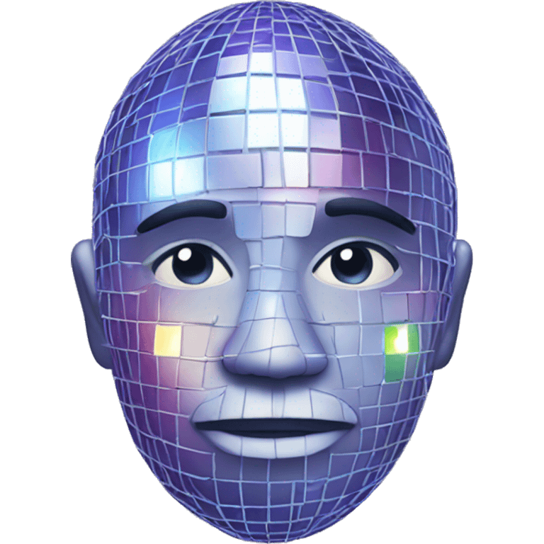 a man's head in the form of a disco ball





 emoji