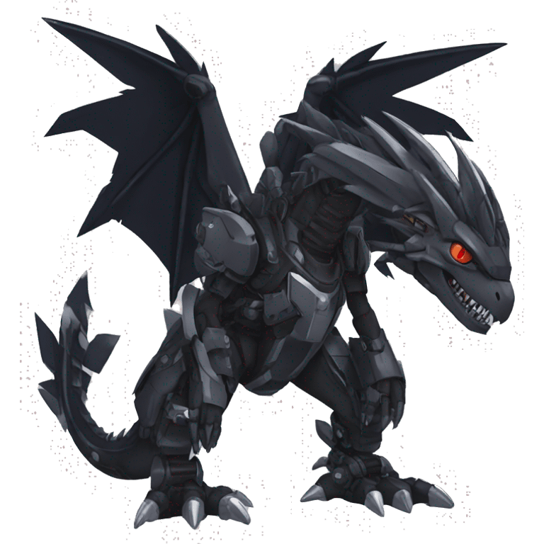  Cool Edgy Black Digimon-Fakemon-Raptor-Dragon-Mecha full body emoji