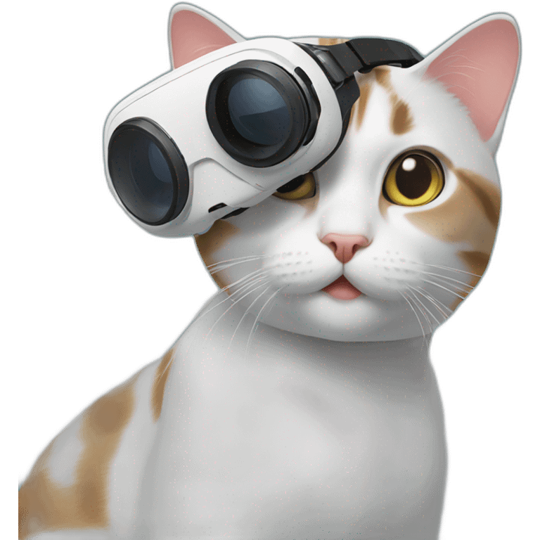 Cat with vr emoji