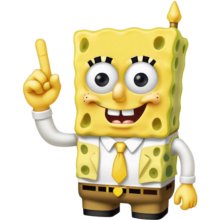 SpongeBob middle finger emoji