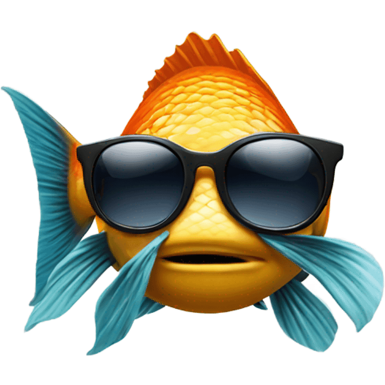 Fish with sunglasses emoji