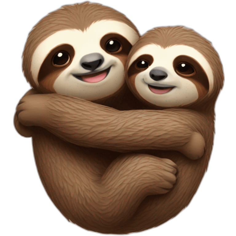 hugging sloths emoji