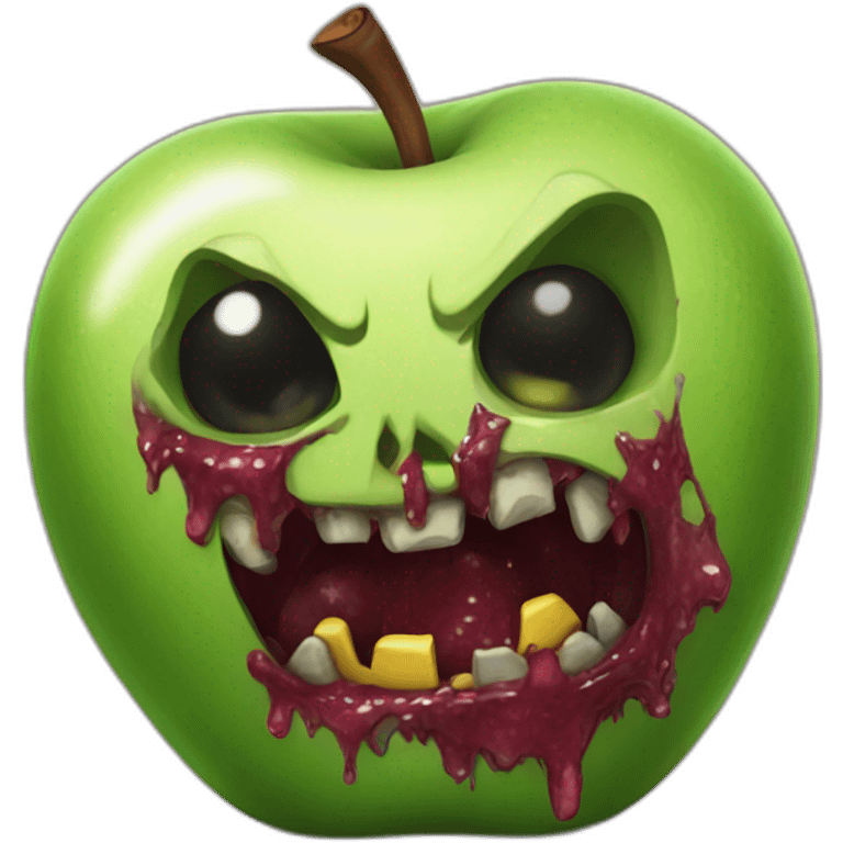 Zombie apple emoji