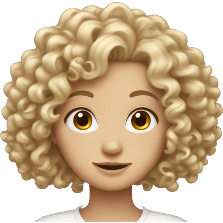 curly white girl  emoji