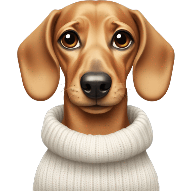 Dachshund in white sweater  emoji