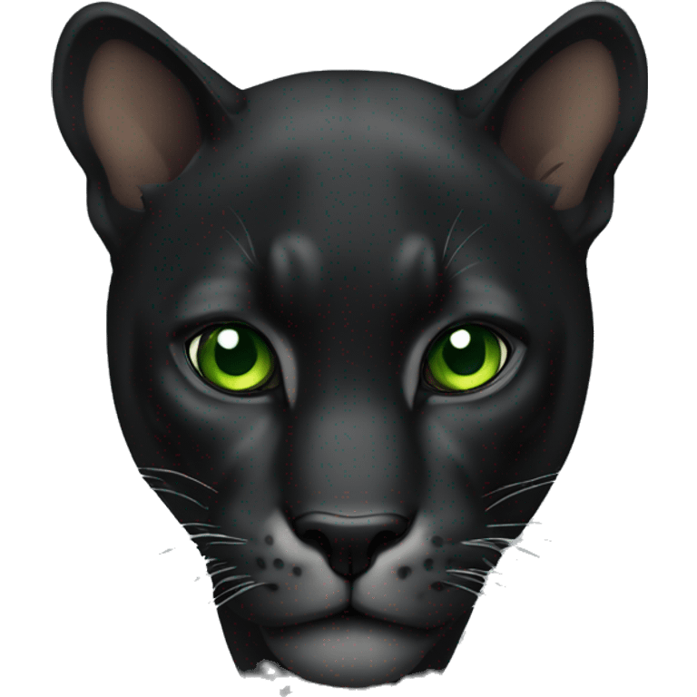 Animal pantera negra con ojos verdes emoji