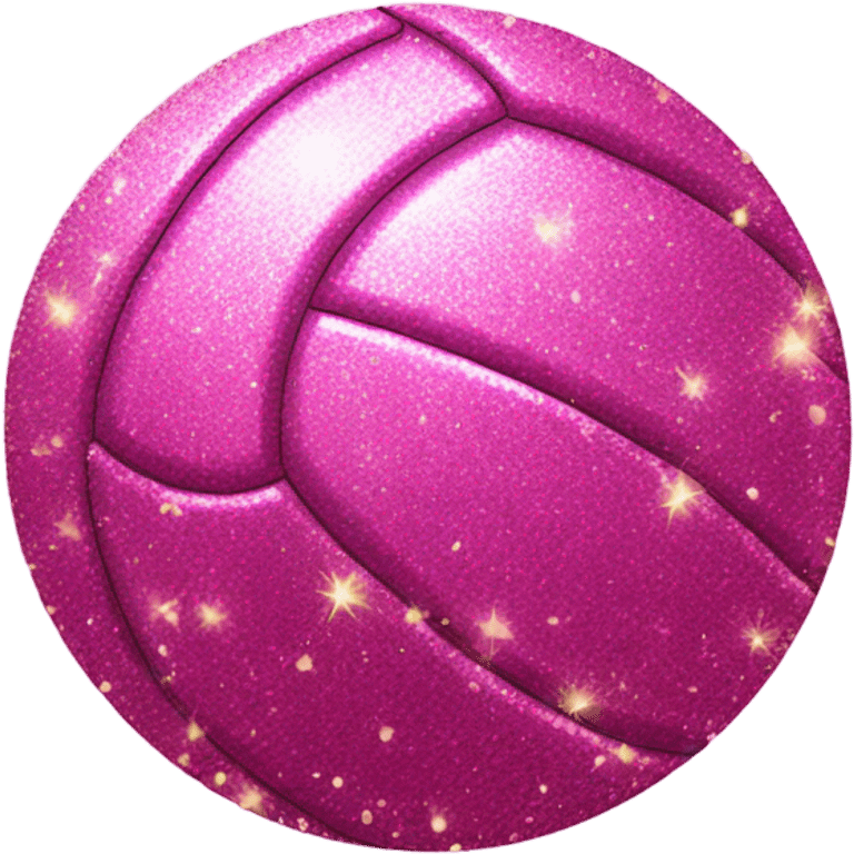 Pink volleyball with glitter  emoji