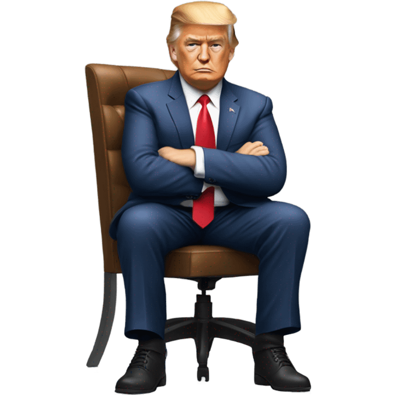 Trump slouching in a chair  emoji