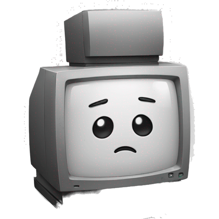 Sad computer emoji