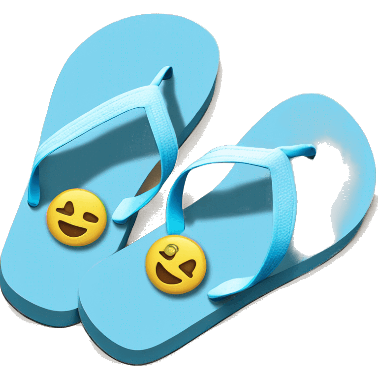 pastel blue Flip flops  emoji