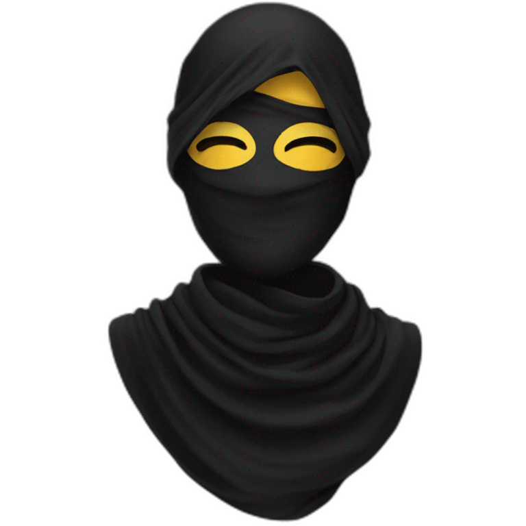 black scarf mask emoji