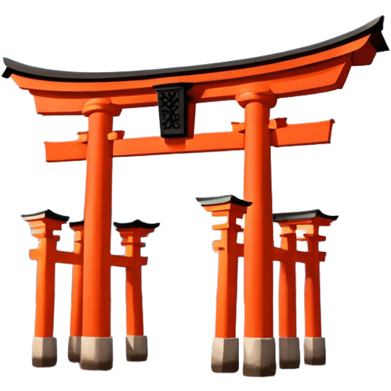 ​Cinematic Realistic Itsukushima Shrine, depicted as the iconic floating torii gate and shrine complex on the water, with vibrant vermilion hues contrasting against the serene blue sea and sky, rendered with intricate architectural details and soft, ethereal lighting that captures its spiritual beauty, emoji