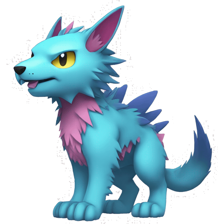 cute kawaii cool edgy colorful Digimon-Fakemon-animal full body emoji