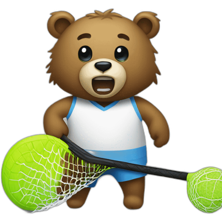 bear playing badly floorball emoji