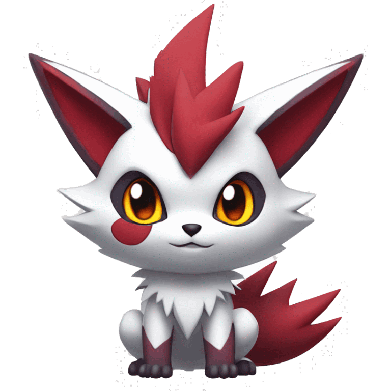 Anthro Cool Edgy Cute Chibi Shiny Zangoose-Zoroark-Fakemon-Pokémon Full Body Detailed High Quality emoji