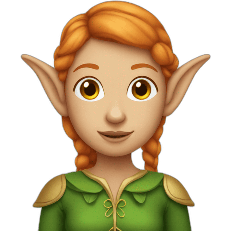 Elf woman ginger emoji