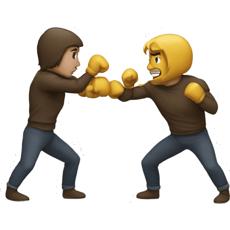 two people fighting emoji