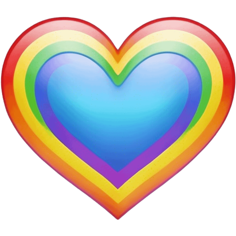 Simple rainbow heart  emoji