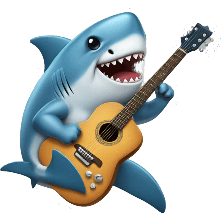 shark with guitar emoji