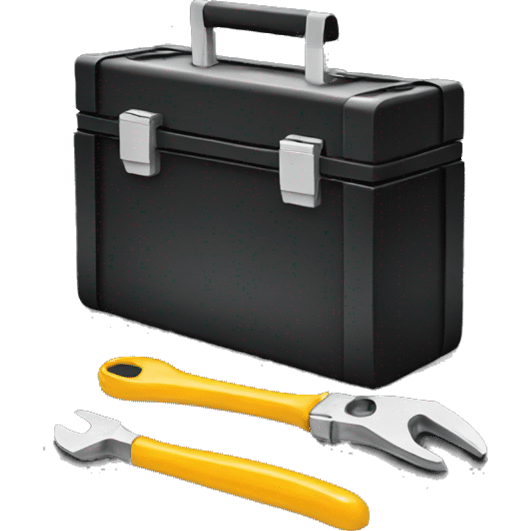 black toolbox with tools emoji