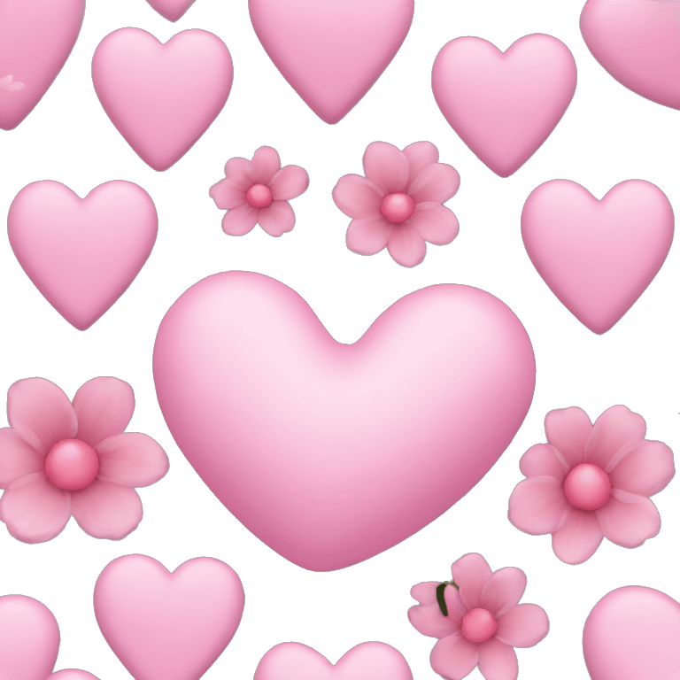 Pink heart-pink flower-pink nails emoji