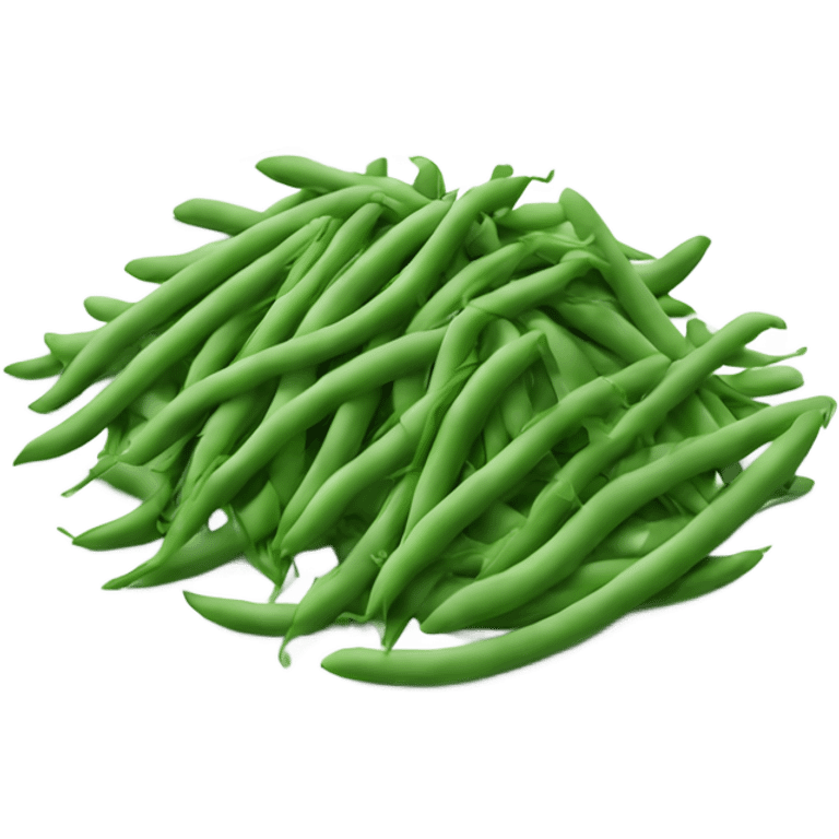 Lots of green beans on a plate emoji