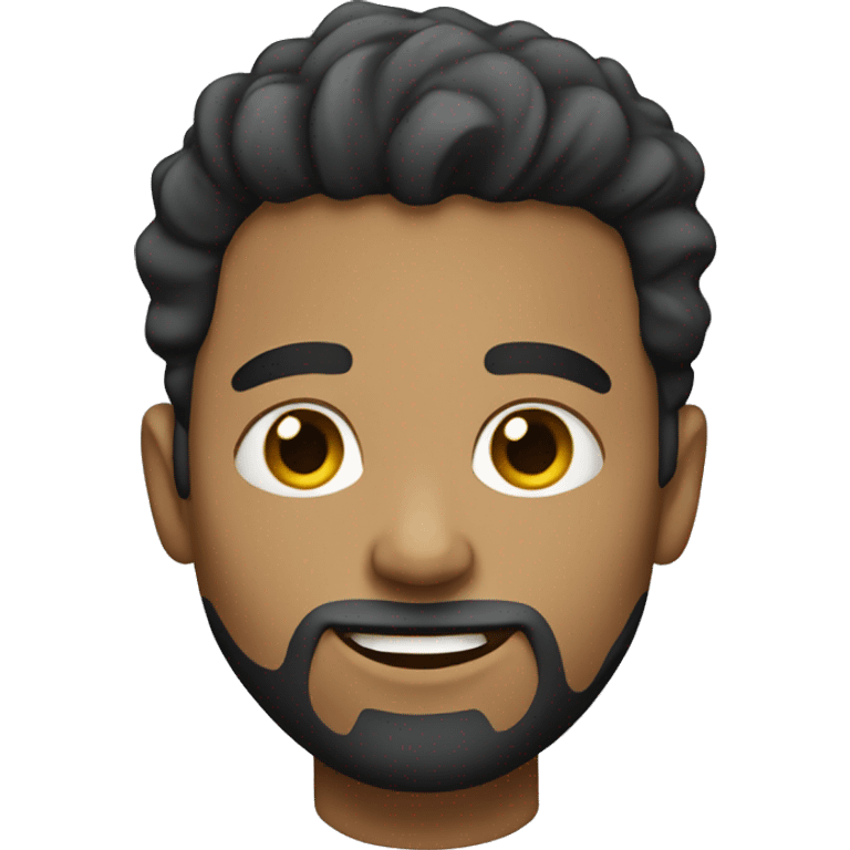 Light skin guy with beard, less textured hair emoji