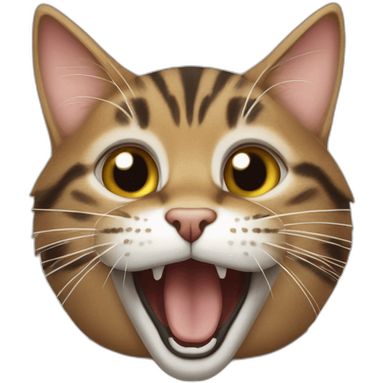 Tabby Cat meowing annoyingly emoji