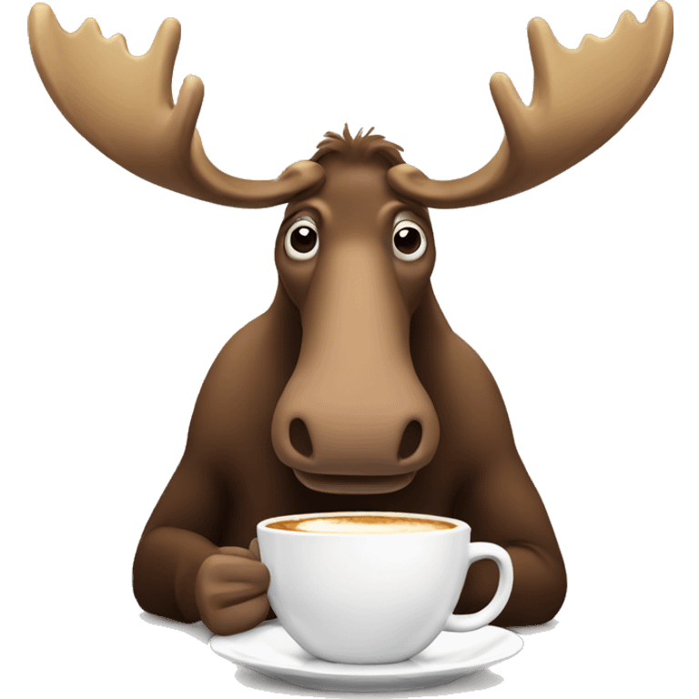 moose drinking coffee emoji