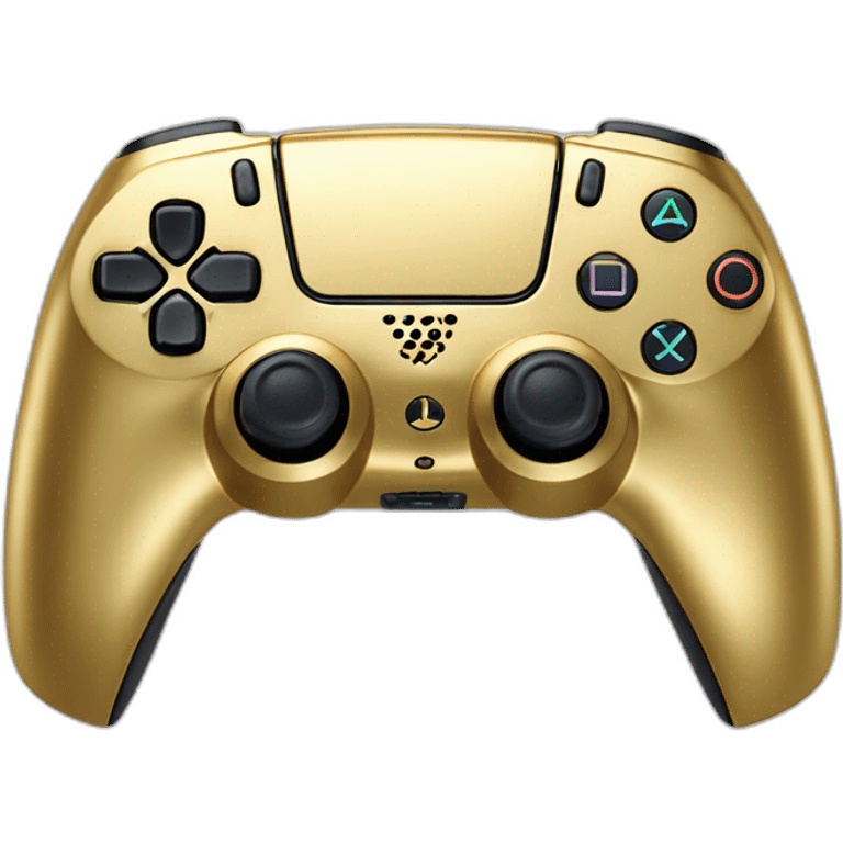 ps5 controller made of gold emoji