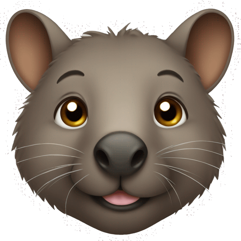 Cute brown wombat emoji