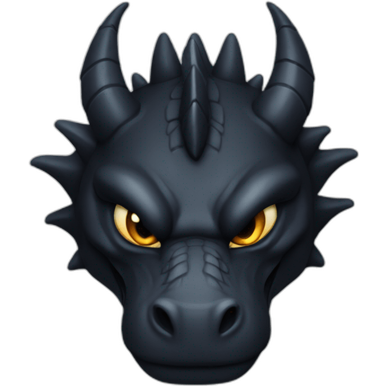 Black dragon face emoji