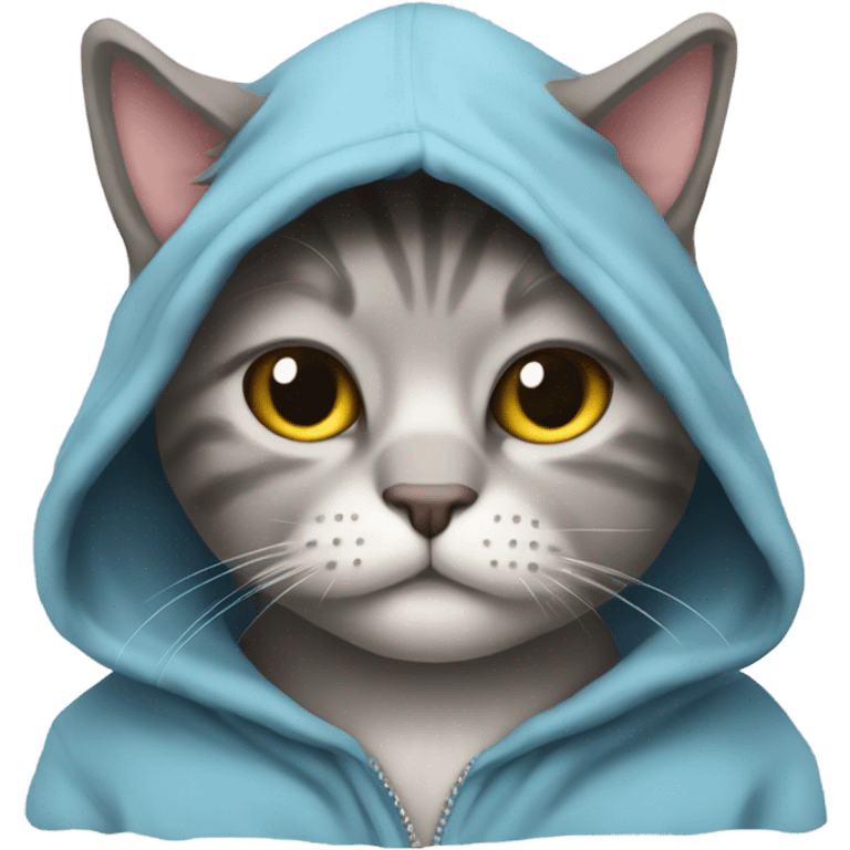 Cat in hoodie  emoji