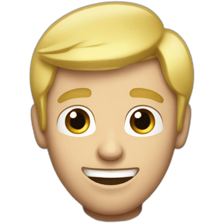 blond guy in his late thirties talking gibberish emoji