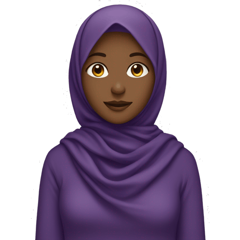 Girl in a purple hijab emoji