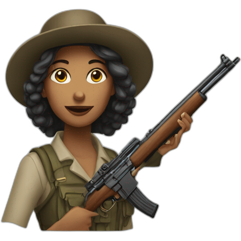 Rifle lady emoji