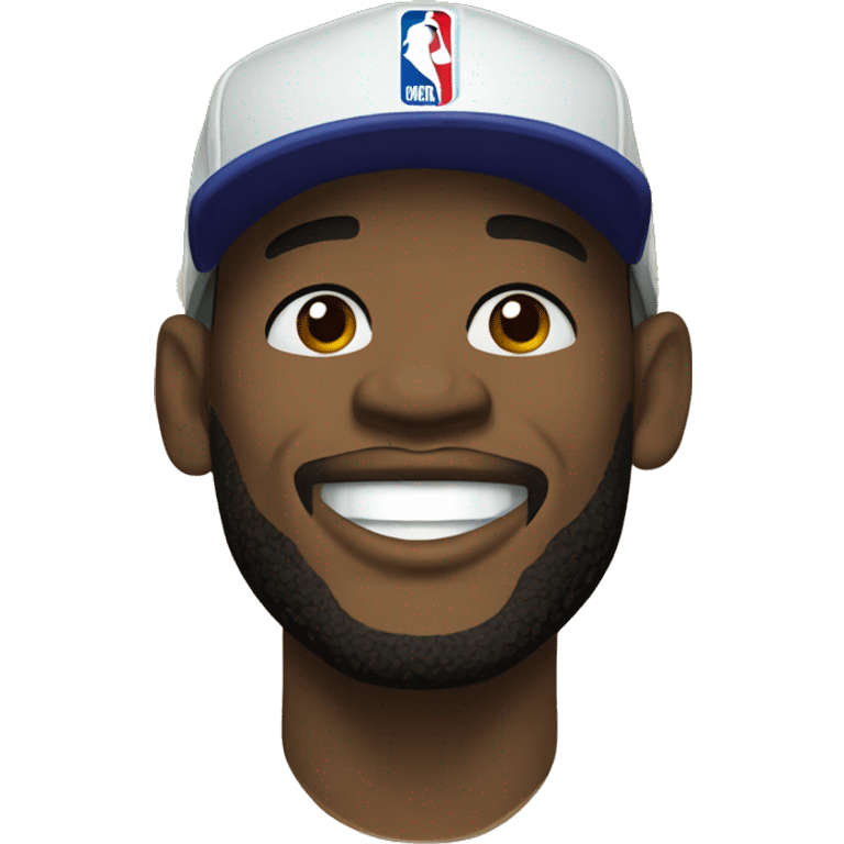 Lebron James explohydrates   outdoors. emoji