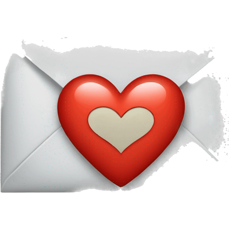 email with a heart in center emoji