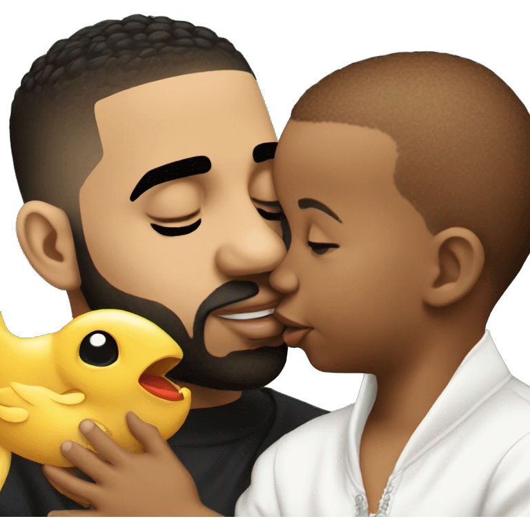 Drake kissing a baby emoji