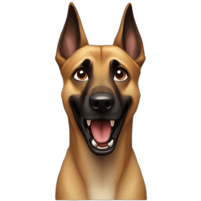 malinois dog horror scream emoji