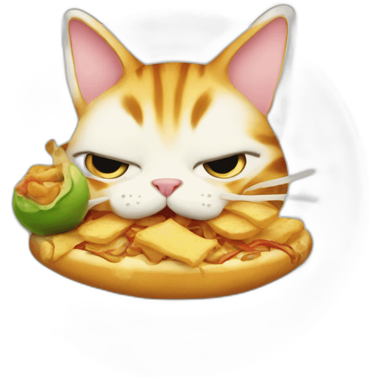 fat cat eating at applebee's emoji