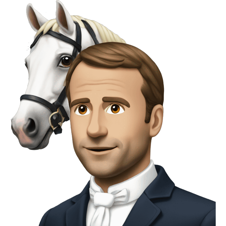 Macron a cheval emoji