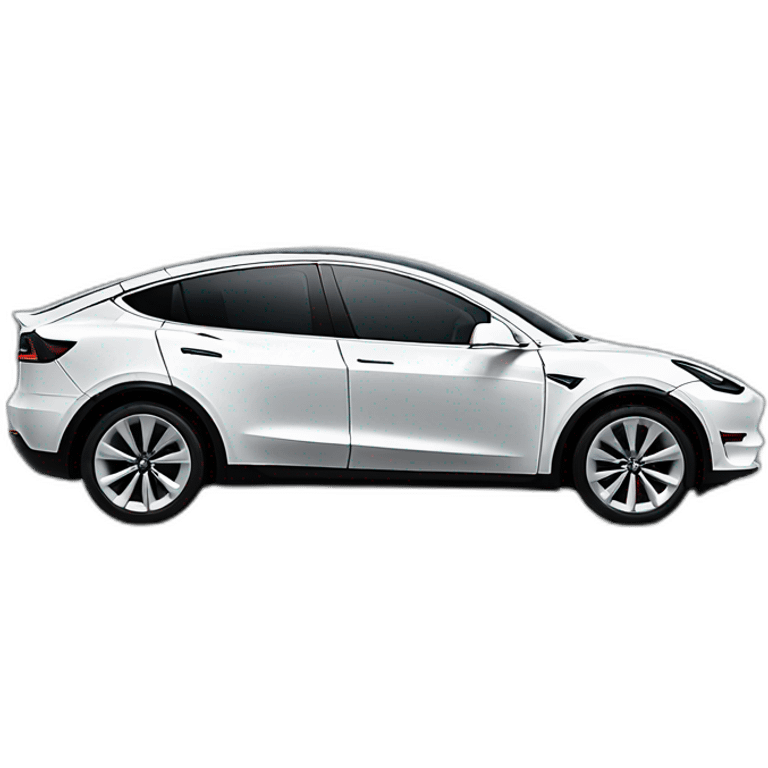 Tesla model y White emoji