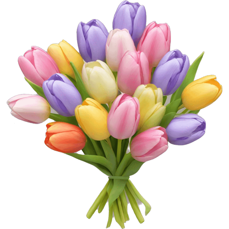 Pastell tulips Bouquet  emoji