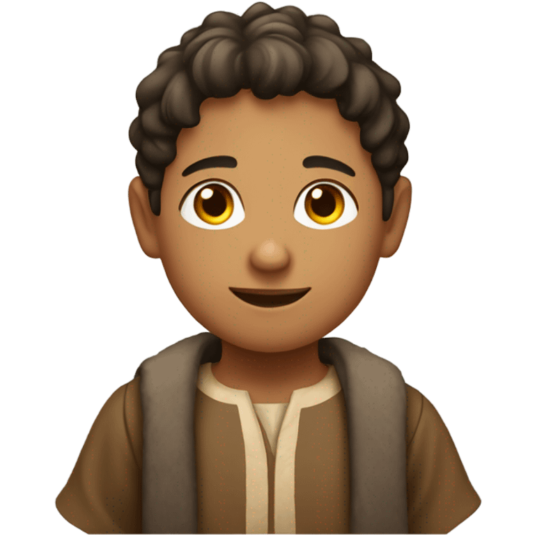 young shepherd with tunic and bear emoji