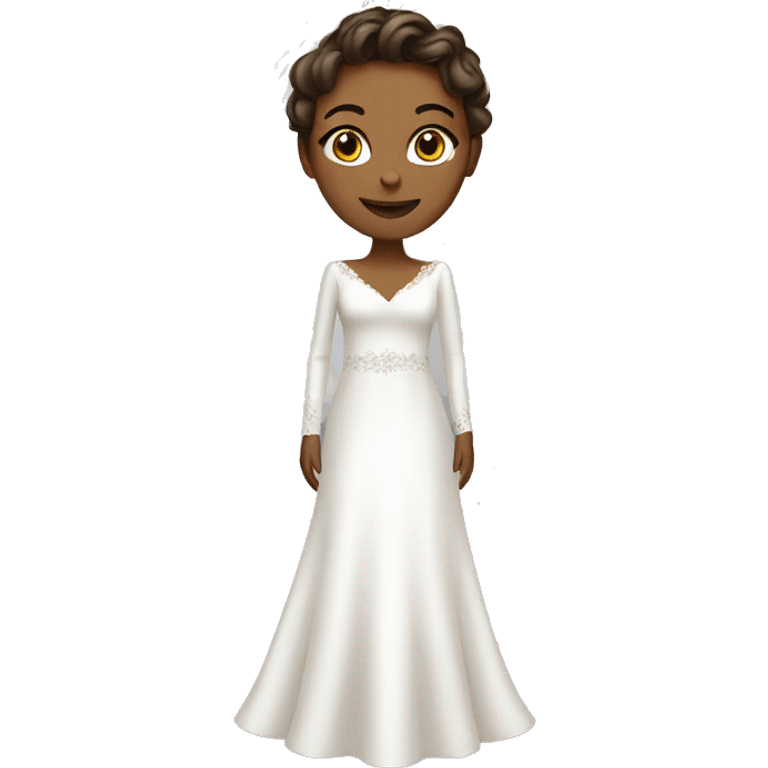 Long sleeve wedding dress emoji