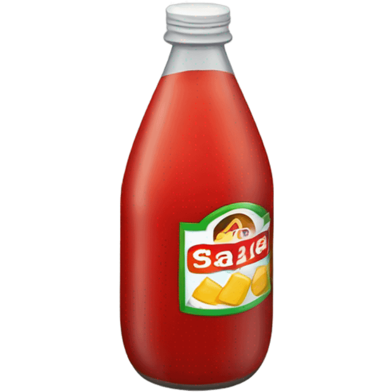 botella de plastico con salsas roja emoji