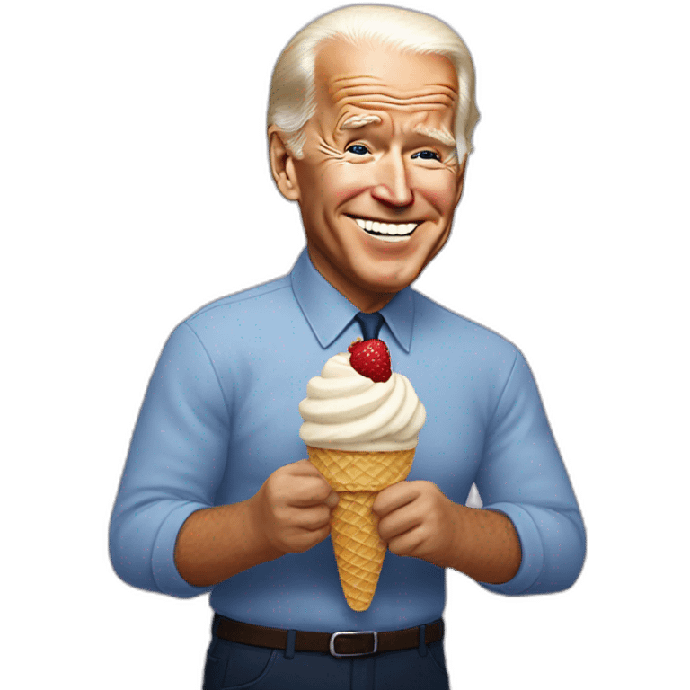 Joe Biden Eating Ice Cream emoji