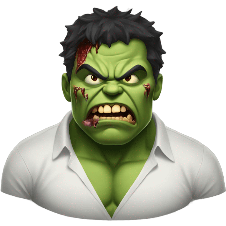 Fat Hulk Zombie Kiss emoji