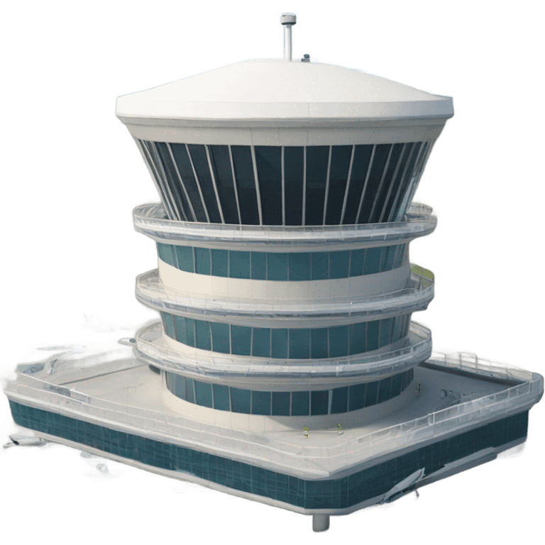 air traffic control tower, full size, modern, realistic emoji